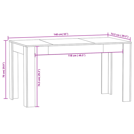 Desirus Rectangular Wooden Dining Table In Smoked Oak