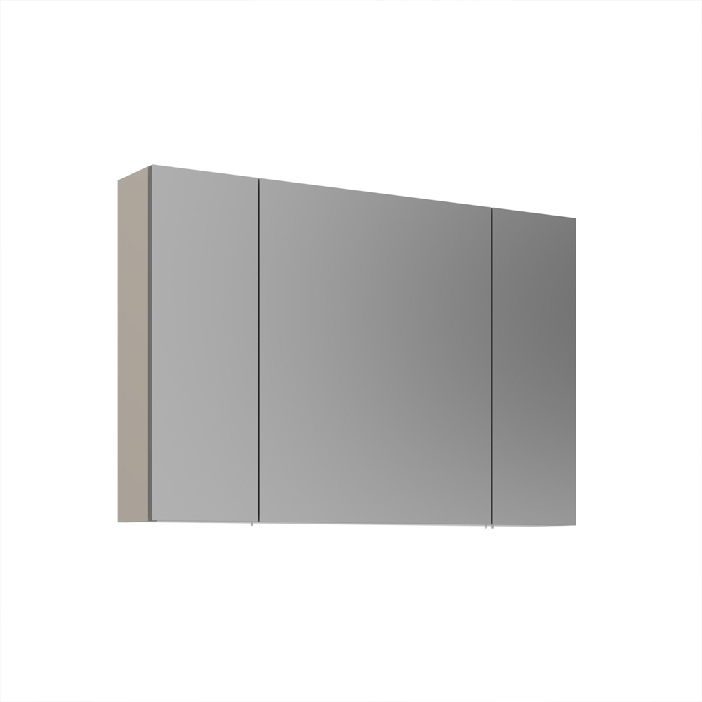 Desna Wooden Wall Mounted Bathroom Mirror Cabinet with 3 Doors Sand