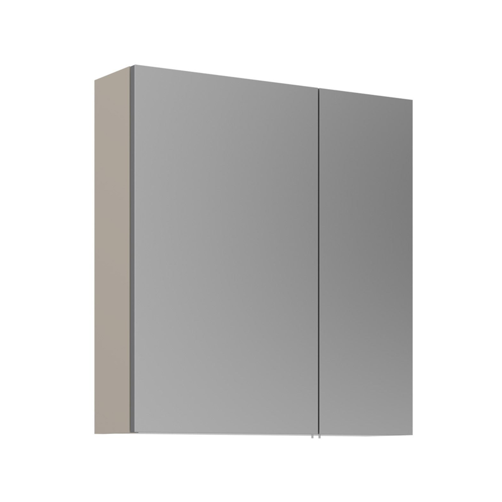 Desna Wooden Wall Mounted Bathroom Mirror Cabinet with 2 Doors in Sand