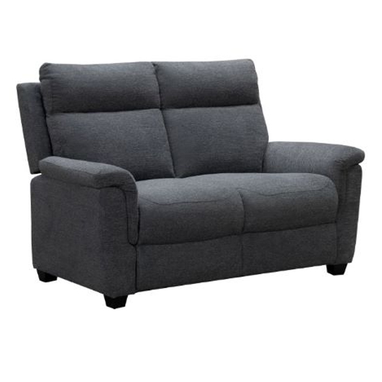 Product photograph of Dessel Chenille Fabric Fixed 2 Seater Sofa In Grey from Furniture in Fashion