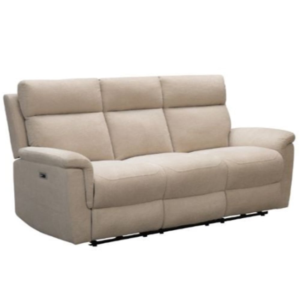 Dessel Fabric 3 Seater Sofa In Natural