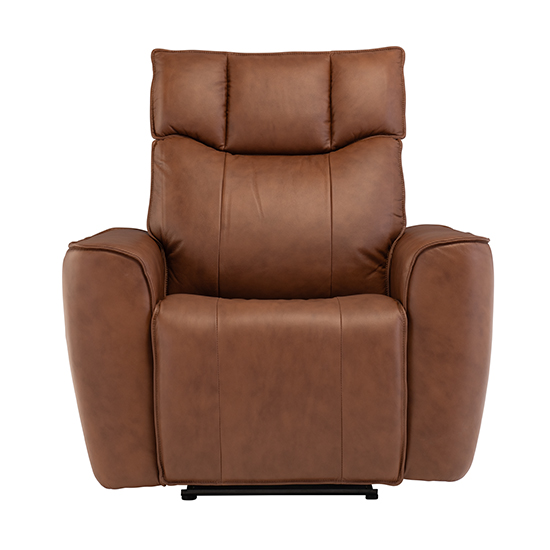 Read more about Dessel faux leather electric recliner armchair in tan
