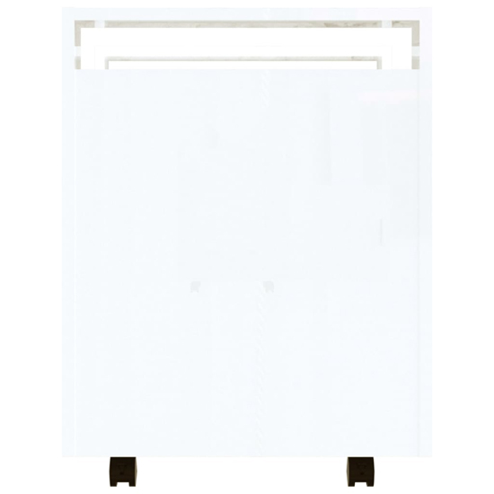 Destin High Gloss Office Pedestal Trolley In White_5