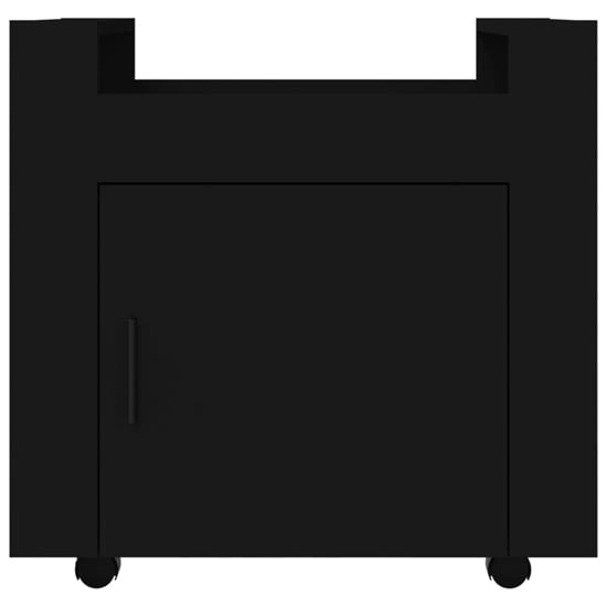 Destin Wooden Office Pedestal Trolley In Black_4