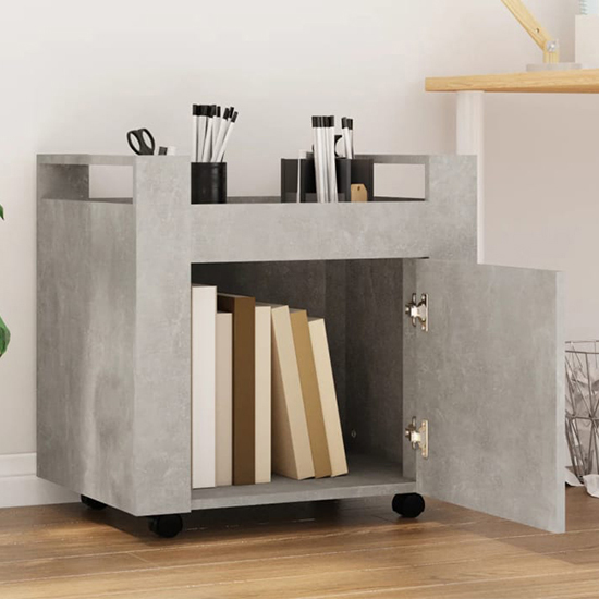 Destin Wooden Office Pedestal Trolley In Concrete Effect_2