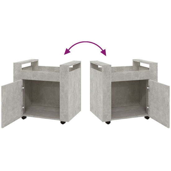 Destin Wooden Office Pedestal Trolley In Concrete Effect_6