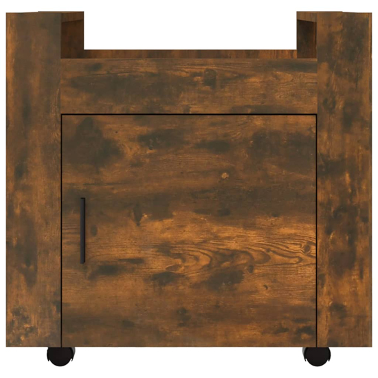 Destin Wooden Office Pedestal Trolley In Smoked Oak_4