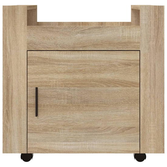 Destin Wooden Office Pedestal Trolley In Sonoma Oak_4