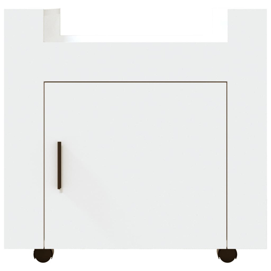 Destin Wooden Office Pedestal Trolley In White_4