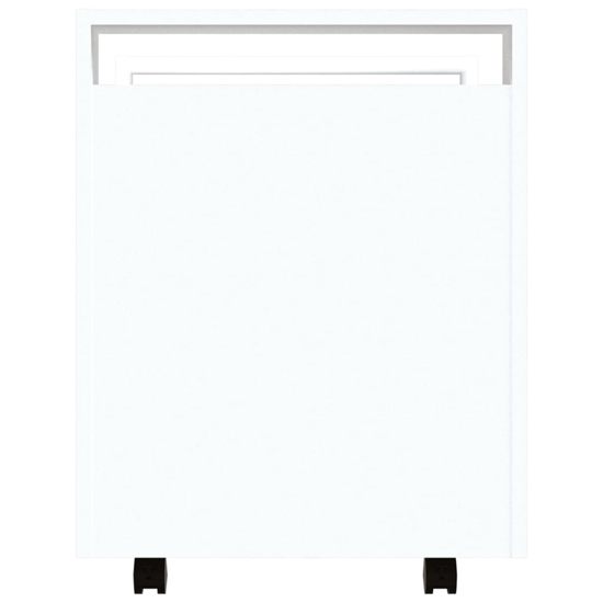 Destin Wooden Office Pedestal Trolley In White_5