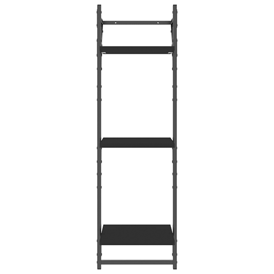 Destin Set Of 2 Wooden Wall Shelf 3-Tier In Black