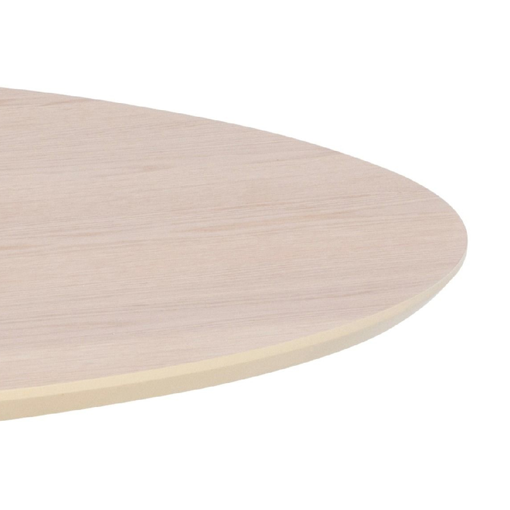 Destin Wooden Dining Table Round In White Oak