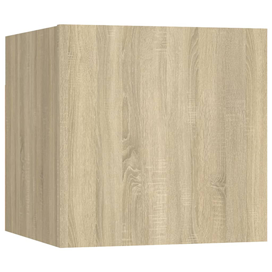 Detlef Wall Hung Wooden Entertainment Unit In Sonoma Oak