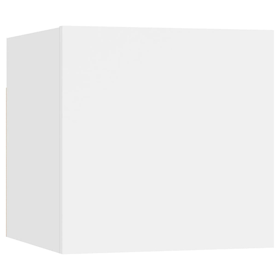 Detlef Wall Hung Wooden Entertainment Unit In White