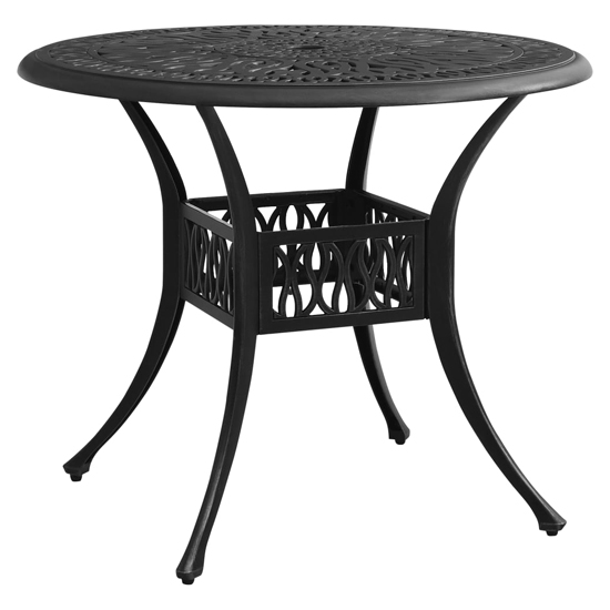 Detroit Cast Aluminium 3 Piece Bistro Set In Black