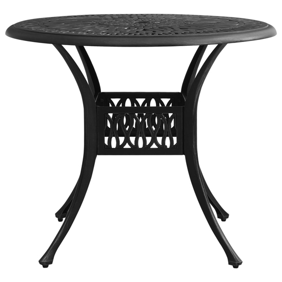 Detroit Cast Aluminium 3 Piece Bistro Set In Black