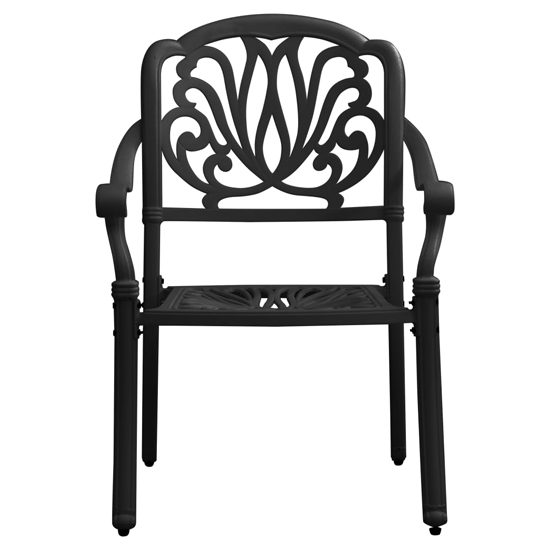Detroit Cast Aluminium 3 Piece Bistro Set In Black