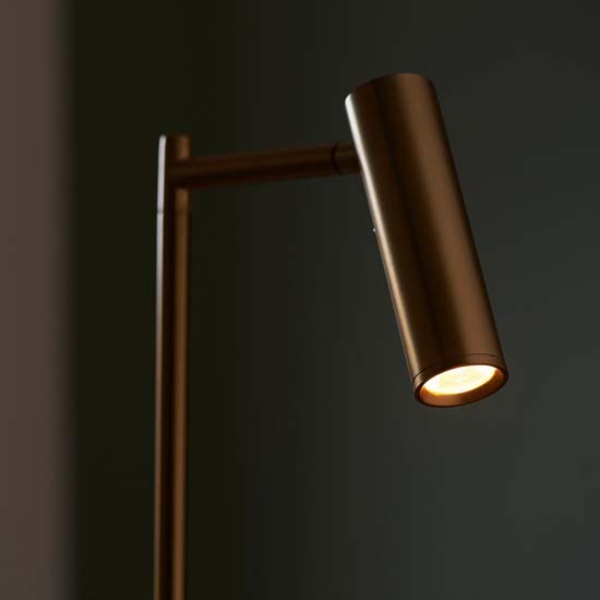 Detroit Reader Task Floor Lamp In Brass