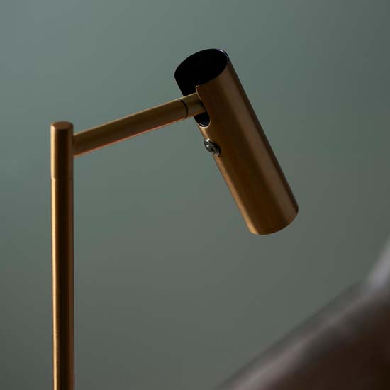 Detroit Reader Task Floor Lamp In Brass