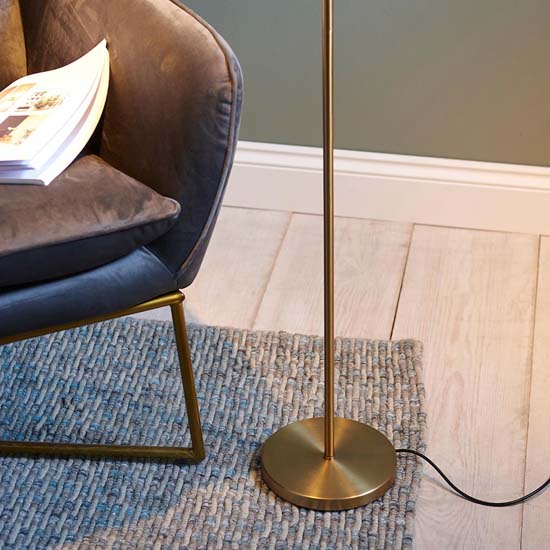 Detroit Reader Task Floor Lamp In Brass