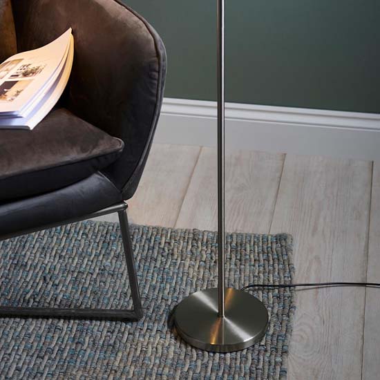 Detroit Reader Task Floor Lamp In Satin Nickel