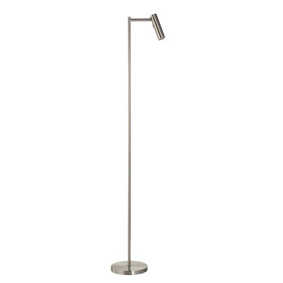 Detroit Reader Task Floor Lamp In Satin Nickel