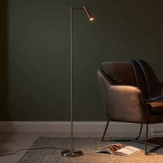 Read more about Detroit reader task floor lamp in satin nickel