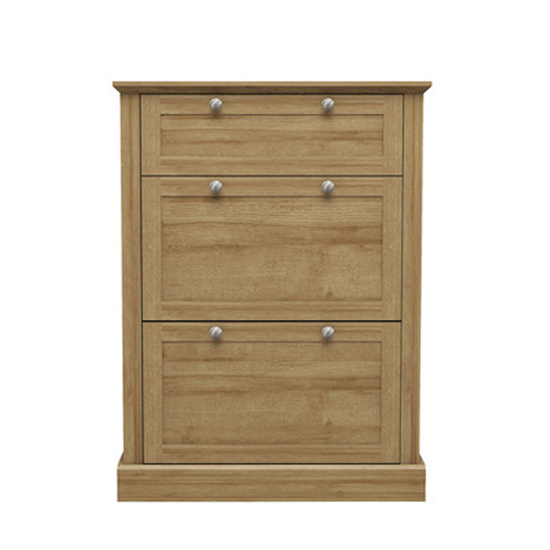 Devan Wooden Shoe Storage Cabinet In Oak