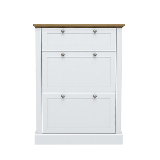 Read more about Devan wooden shoe storage cabinet in white