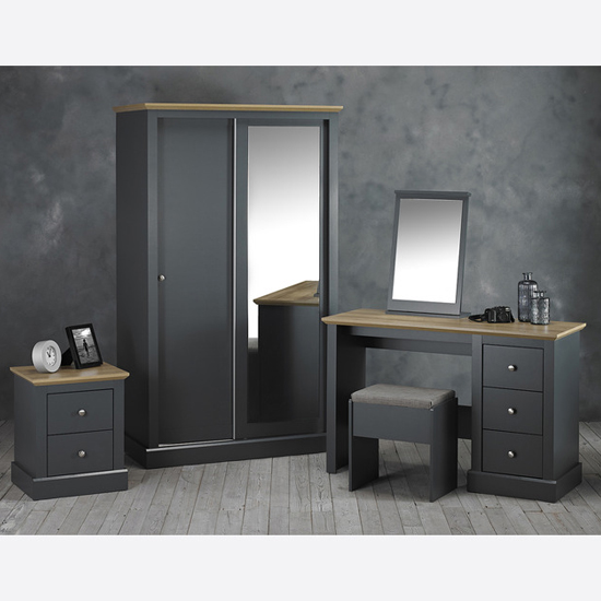 Devan Wooden Sliding Wardrobe With 2 Doors In Charcoal_3