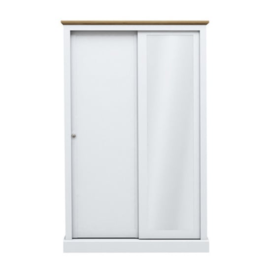 Devan Wooden Sliding Wardrobe With 2 Doors In White_1