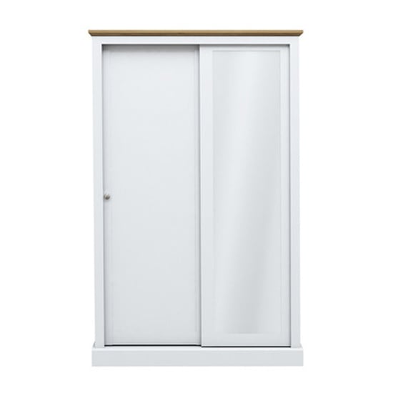 Photo of Devan wooden sliding wardrobe with 2 doors in white