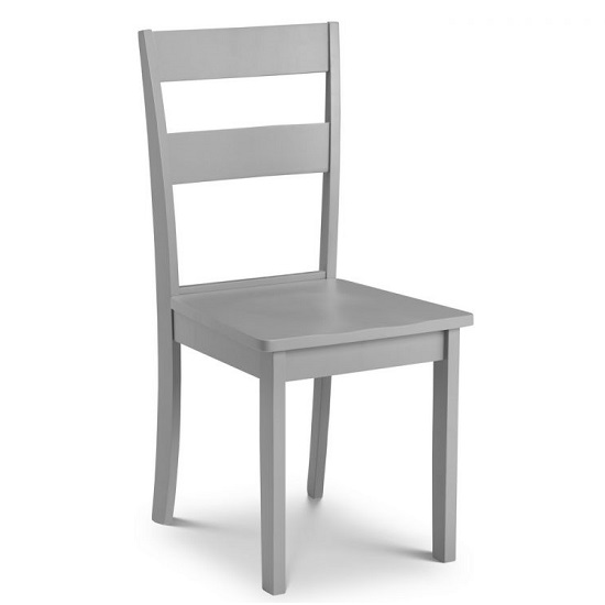 Product photograph of Kalare Wooden Dining Chair In Grey Lacquer Finish from Furniture in Fashion