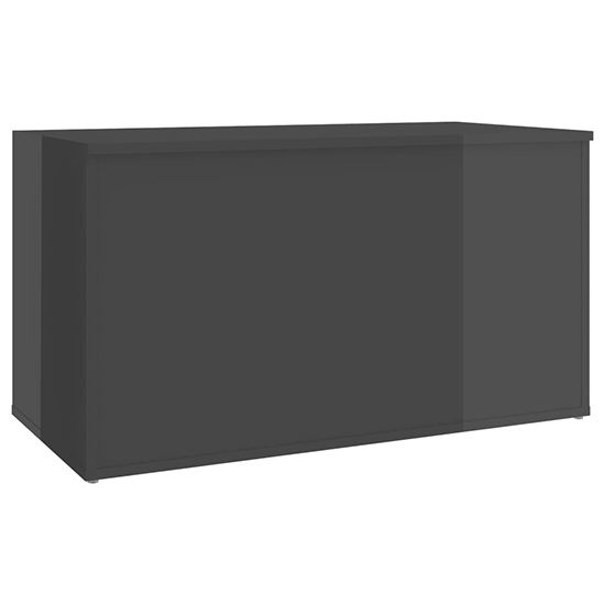 Devaun High Gloss Storage Blanket Box In Grey Furniture in Fashion