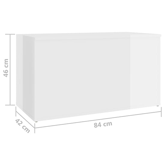 Devaun High Gloss Storage Blanket Box In White_7