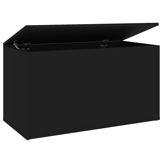 Devaun Wooden Storage Blanket Box In Black Furniture in Fashion