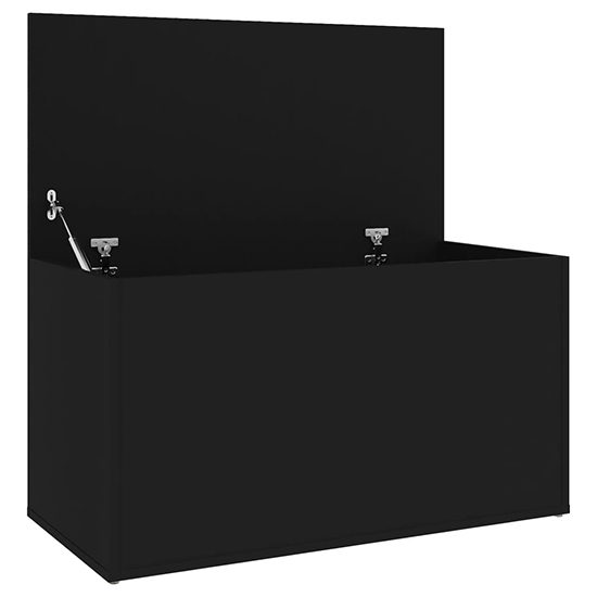 Devaun Wooden Storage Blanket Box In Black Furniture in Fashion