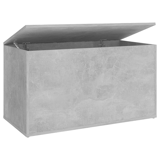 Devaun Wooden Storage Blanket Box In Concrete Effect