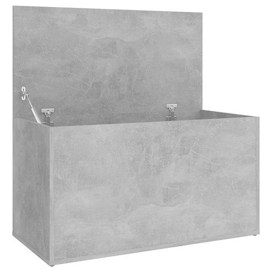 Devaun Wooden Storage Blanket Box In Concrete Effect