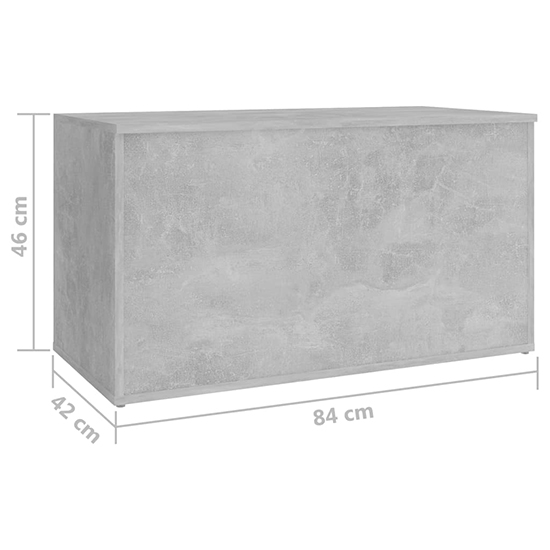 Devaun Wooden Storage Blanket Box In Concrete Effect
