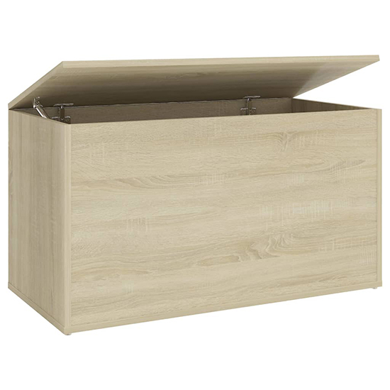 Devaun Wooden Storage Blanket Box In Sonoma Oak