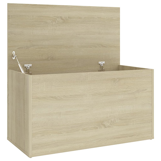 Devaun Wooden Storage Blanket Box In Sonoma Oak