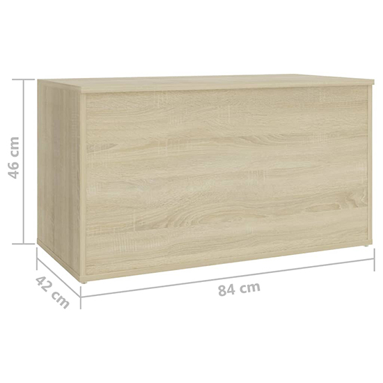 Devaun Wooden Storage Blanket Box In Sonoma Oak