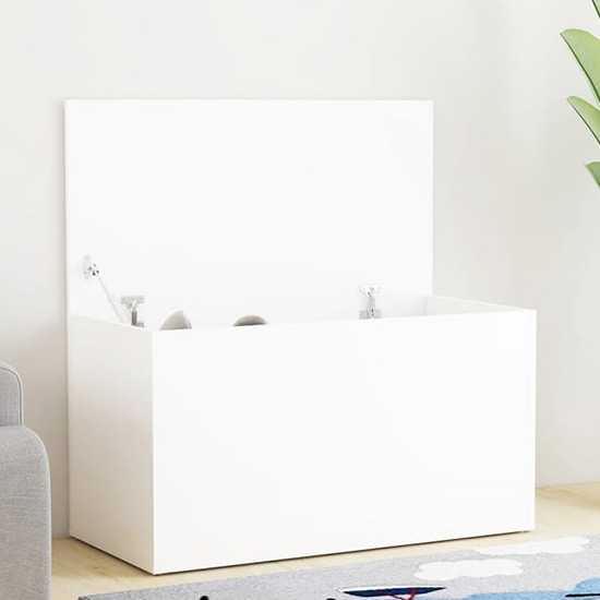 Devaun Wooden Storage Blanket Box In White