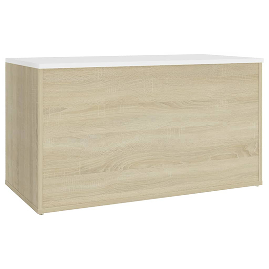 Devaun Wooden Storage Blanket Box In White Sonoma Oak_4