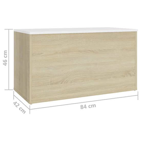 Devaun Wooden Storage Blanket Box In White Sonoma Oak_7