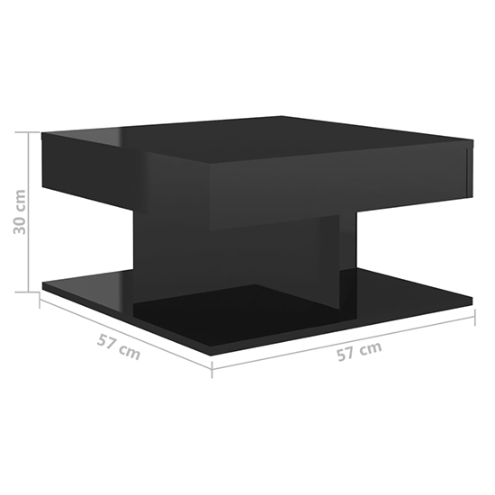 Deveraux Square High Gloss Coffee Table In Black_4