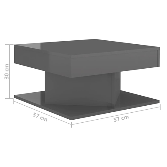 Deveraux Square High Gloss Coffee Table In Grey_4