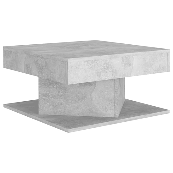 Deveraux Square Wooden Coffee Table In Concrete Effect Furniture in