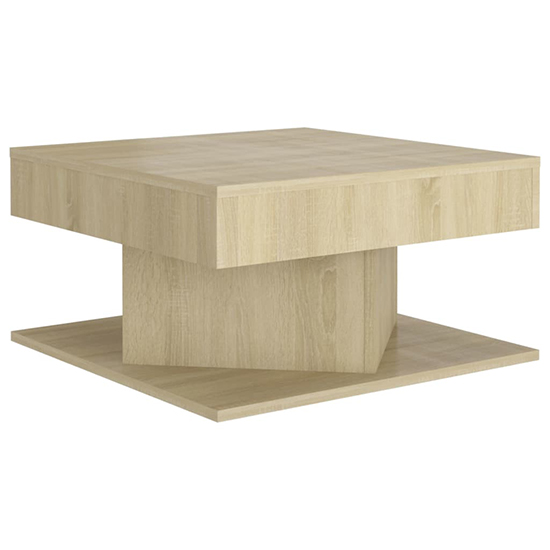 Deveraux Square Wooden Coffee Table In Sonoma Oak